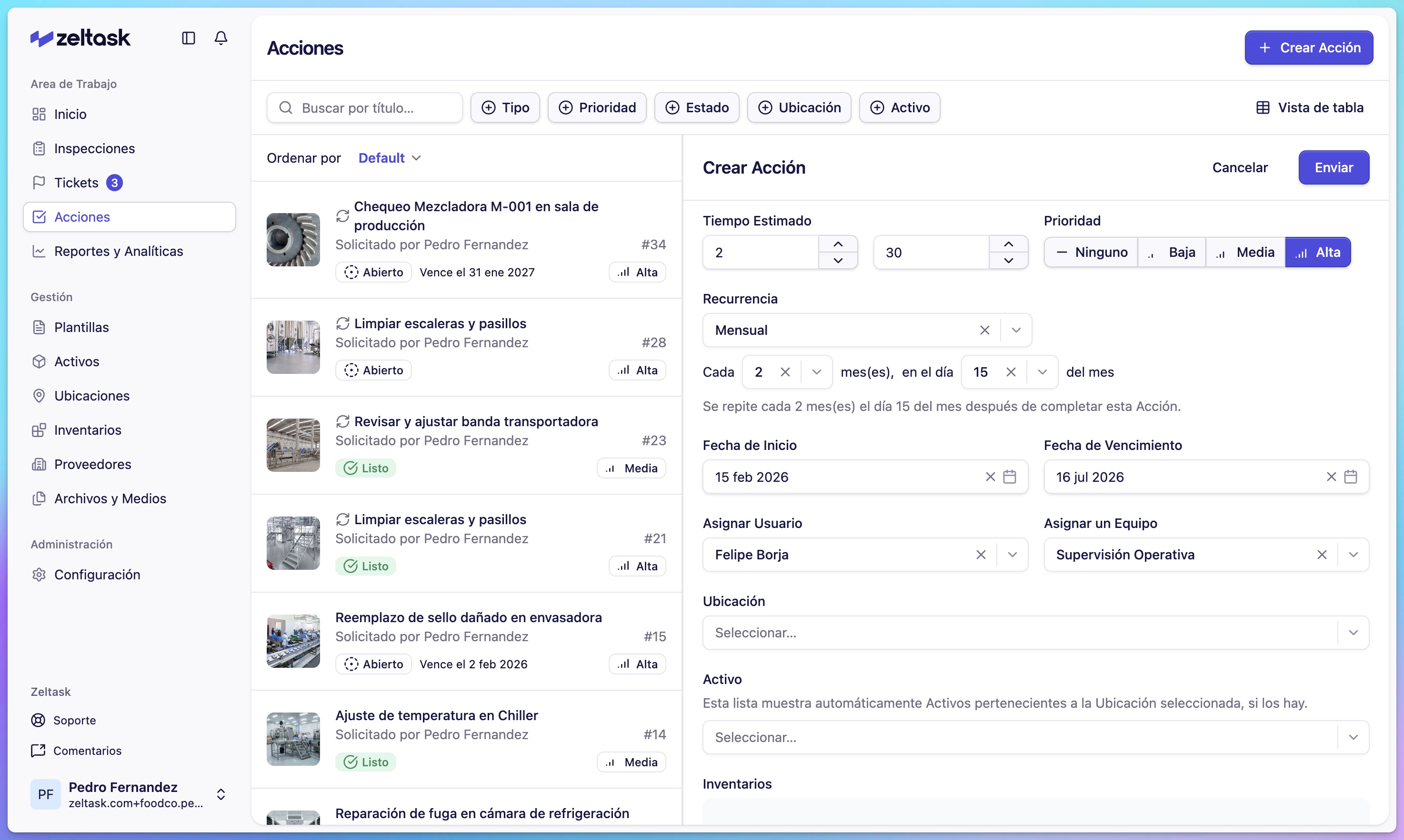 Toggle Recurring on, select Weekly, then check Monday and Wednesday